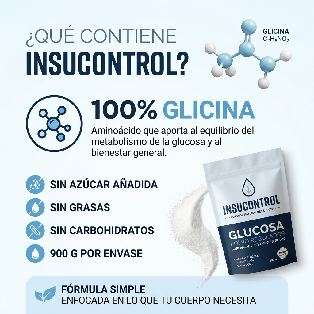 INSUCONTROL — suplemento dietario en polvo, 100% glicina, 900 g